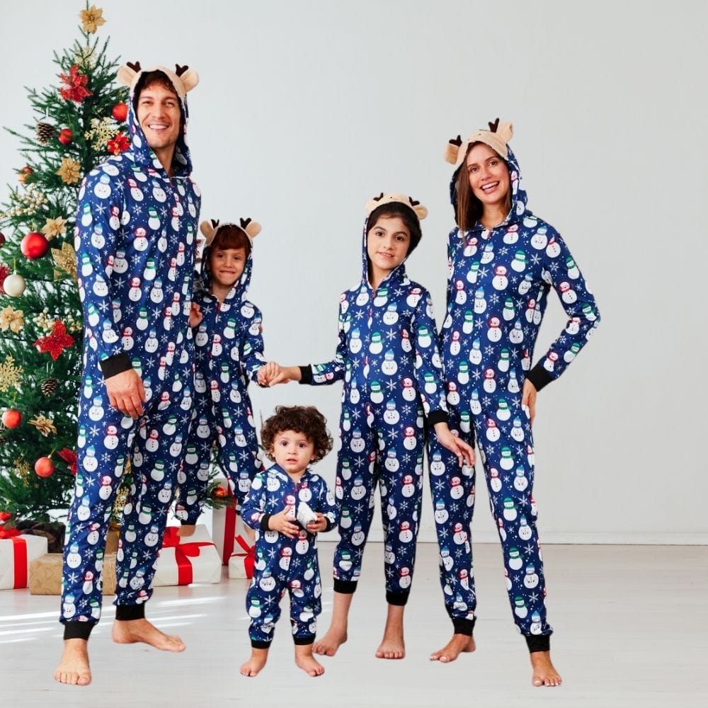 Pyjama Famille Noel Bleu