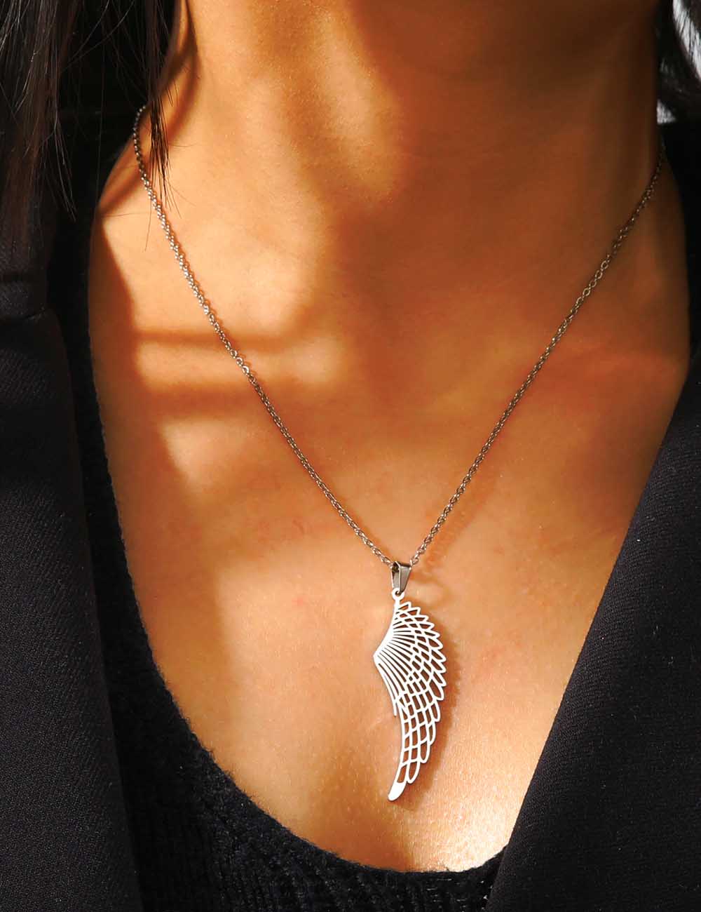 Collier De Couple Aile d'Ange (En Duo)