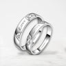 Argent / Ajustable Bague Couple