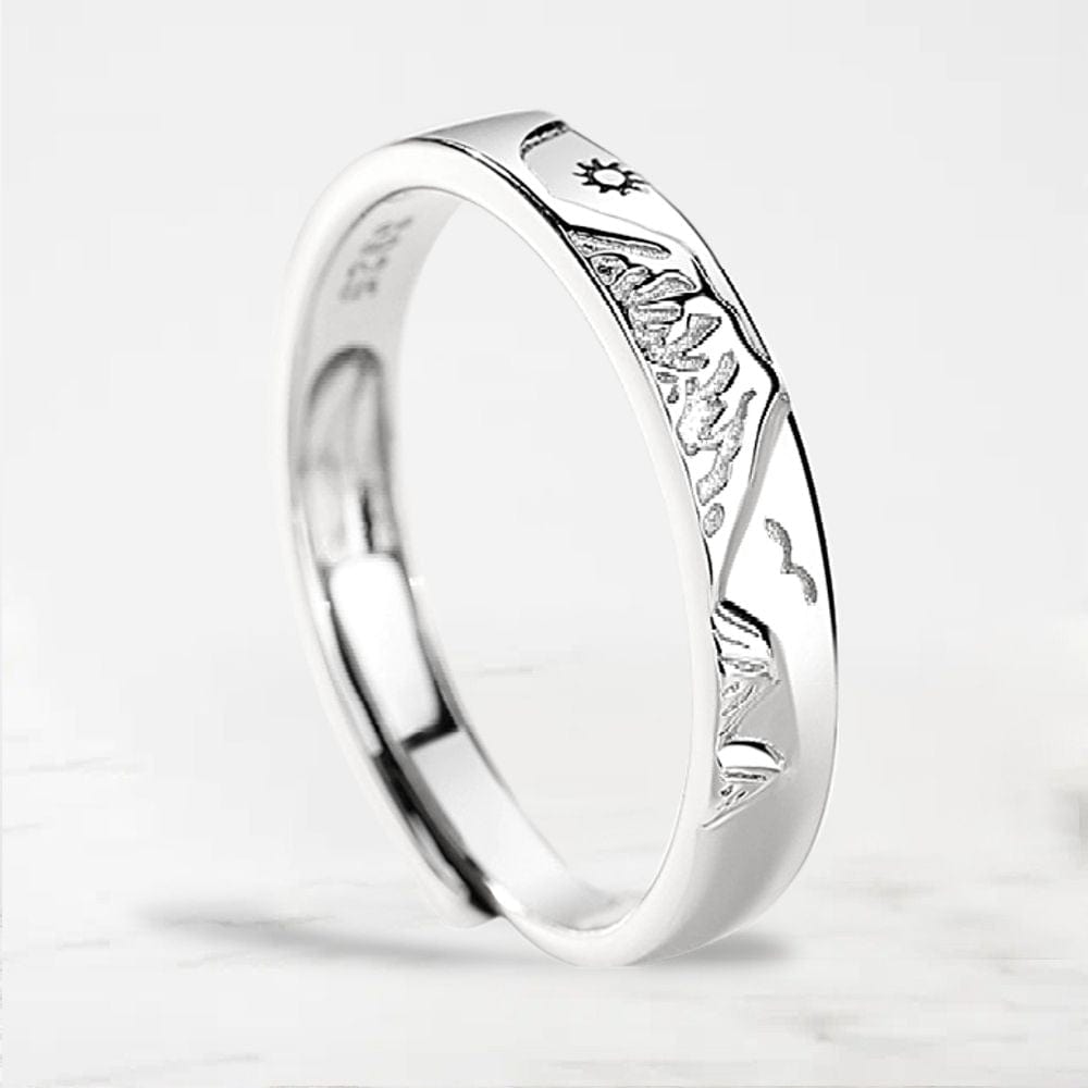 Argent / Pour Lui Bague Couple