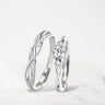 Argent / Ajustable Bague Couple