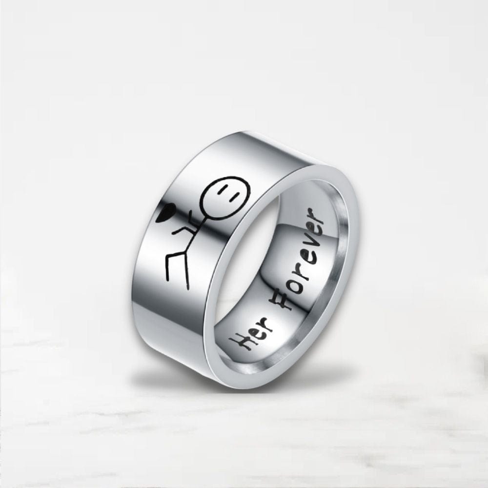 Argent / His Always / 49 Bague Couple