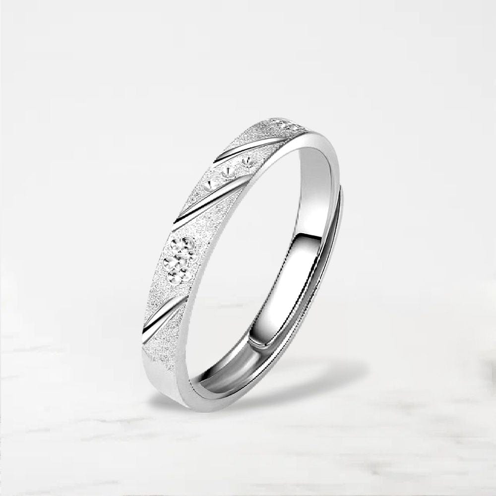 Argent / Lui / Ajustable Bague Couple