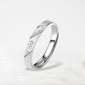 Argent / Lui / Ajustable Bague Couple