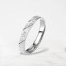 Argent / Lui / Ajustable Bague Couple