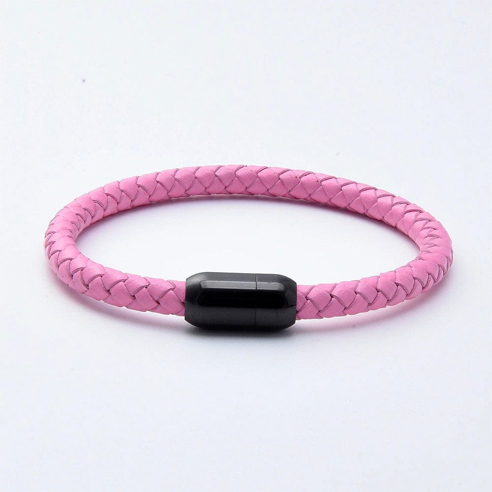 Rose / Noir / 19cm Bracelet d'amitié