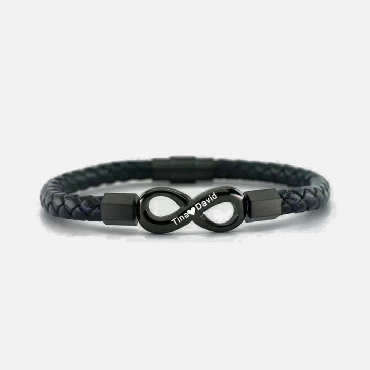 Noir Bracelet Couple personnalisé