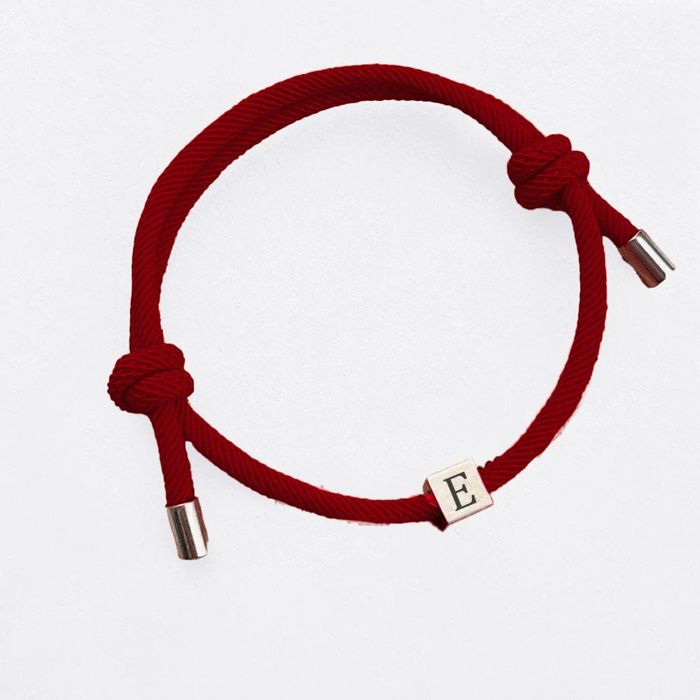 A / Bordeaux / Adjustable Bracelet Couple