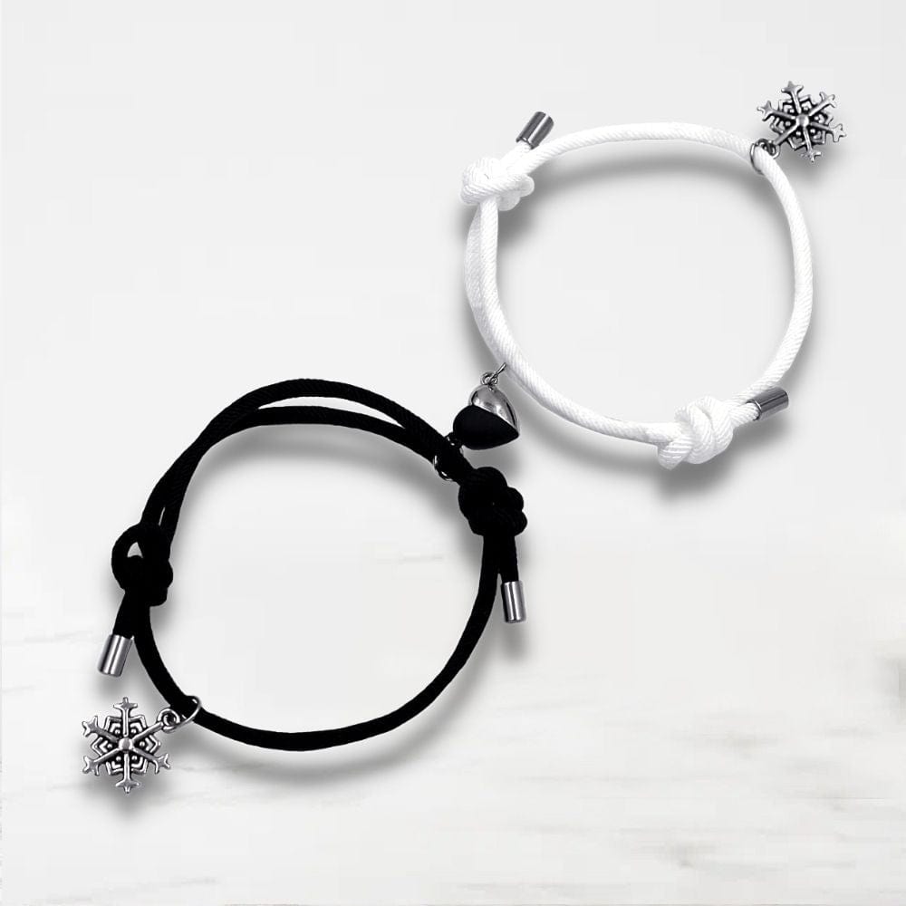 Noir-Blanc / Ajustable Bracelet Couple