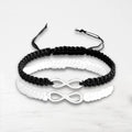 Noir-Blanc / Ajustable Bracelet Couple