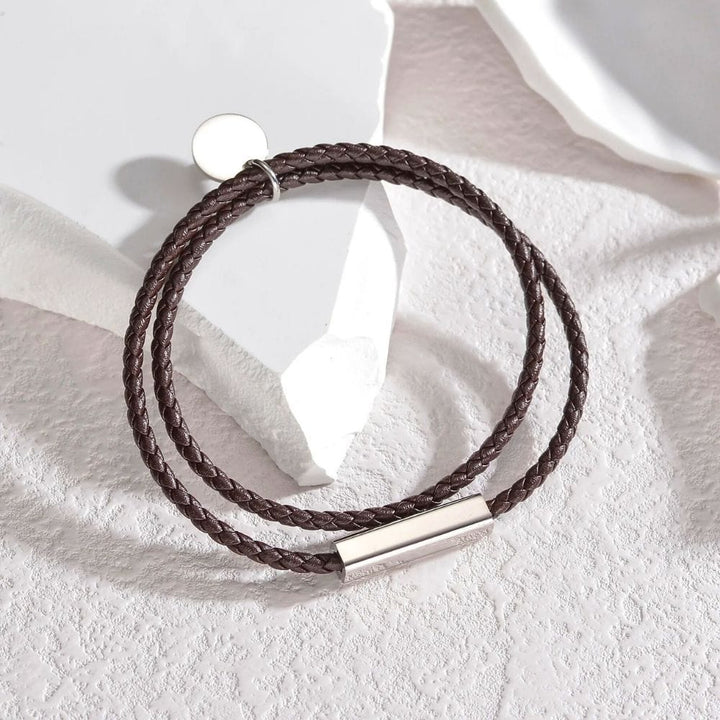 Bracelet Duo Amoureux Marron / Argent