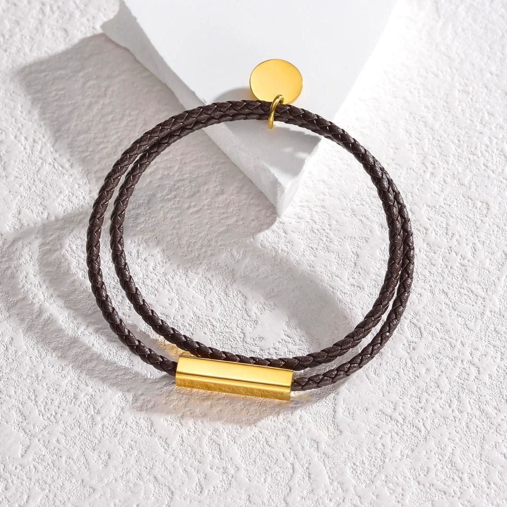 Bracelet Duo Amoureux Marron / Or