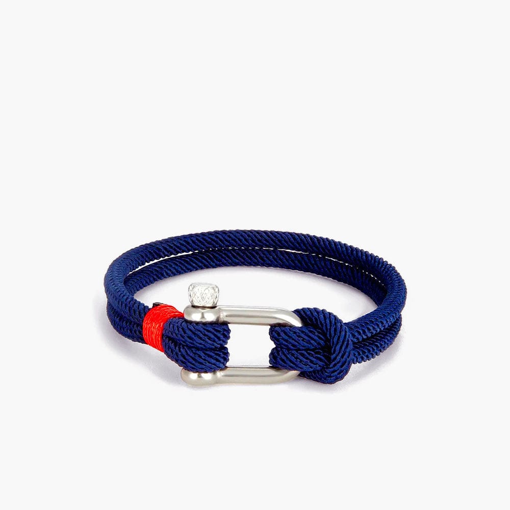 Bleu-Marine / 19cm / Argent Bracelet d'amitié