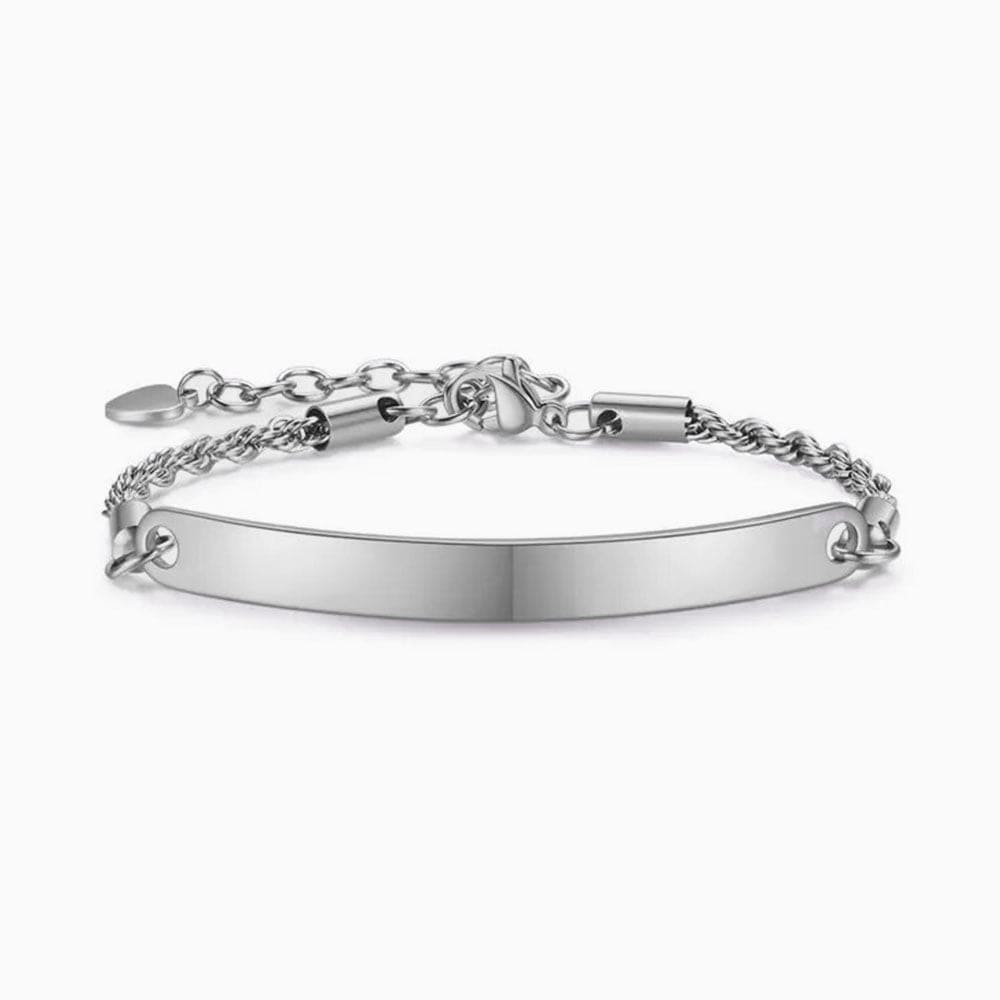 Bracelet Homme et Femme Personnalisé Argent / 22cm