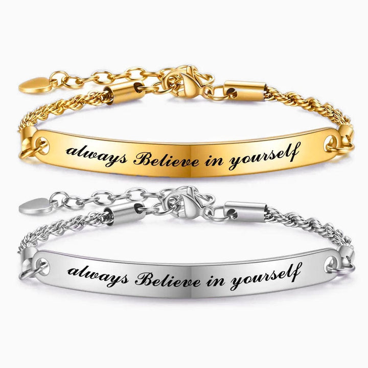 Bracelet Homme et Femme Personnalisé Pack Or-Argent / 22cm