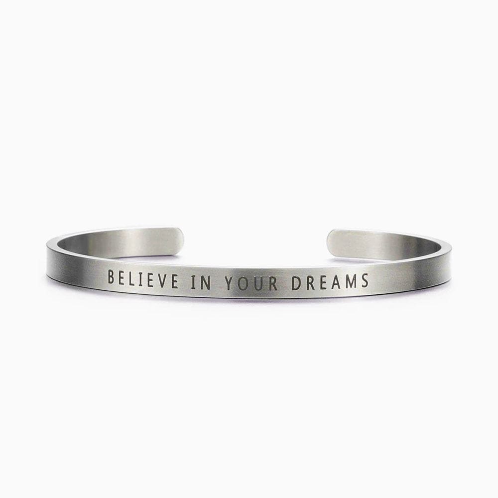 Argent / À l’intérieur Bracelet Couple personnalisé