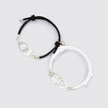 Noir-Blanc / Ajustable Bracelet Couple