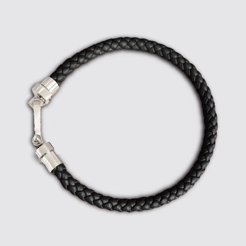 Noir / 17cm / Argent Bracelet Couple