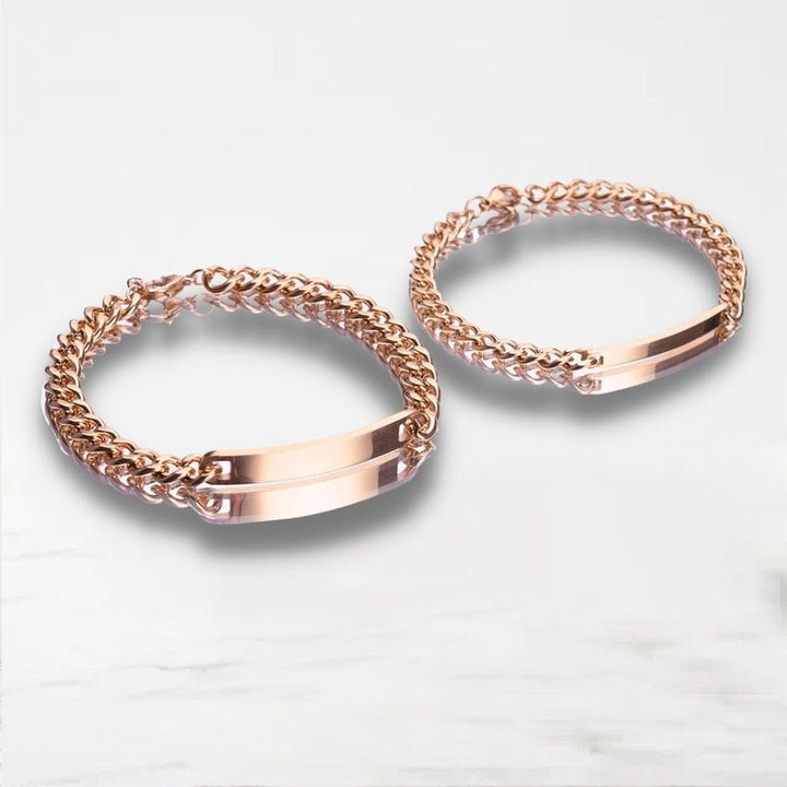 Coffret Bracelet Couple (Personnalisable) Coffret Offert