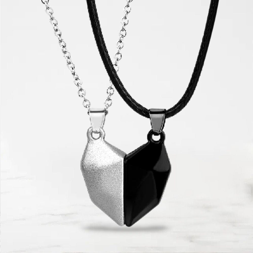 Argent-Noir Collier Couple