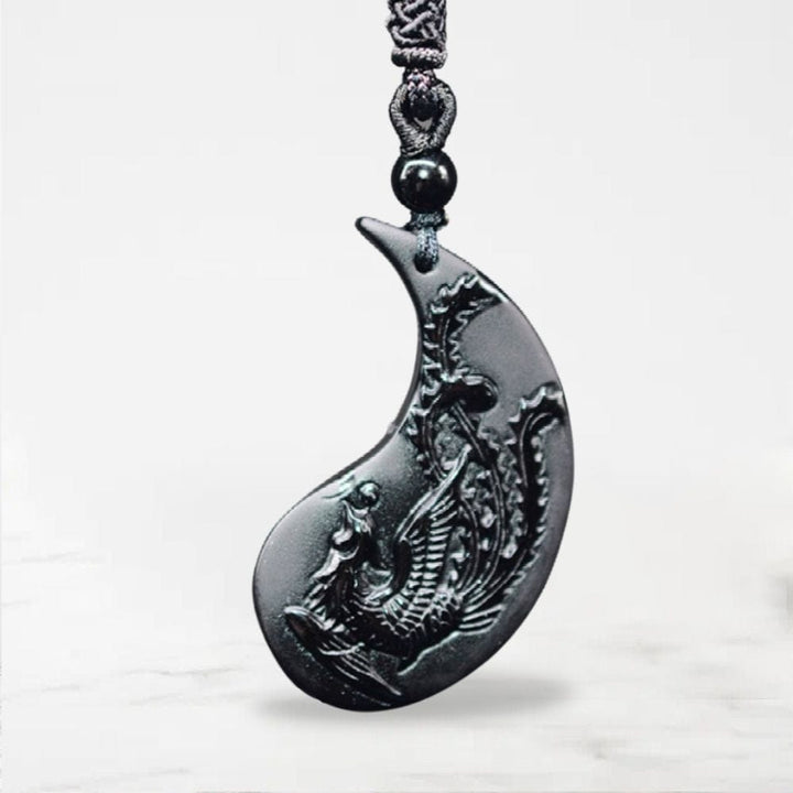 Collier Couple Yin Yang (Séparable) Noir