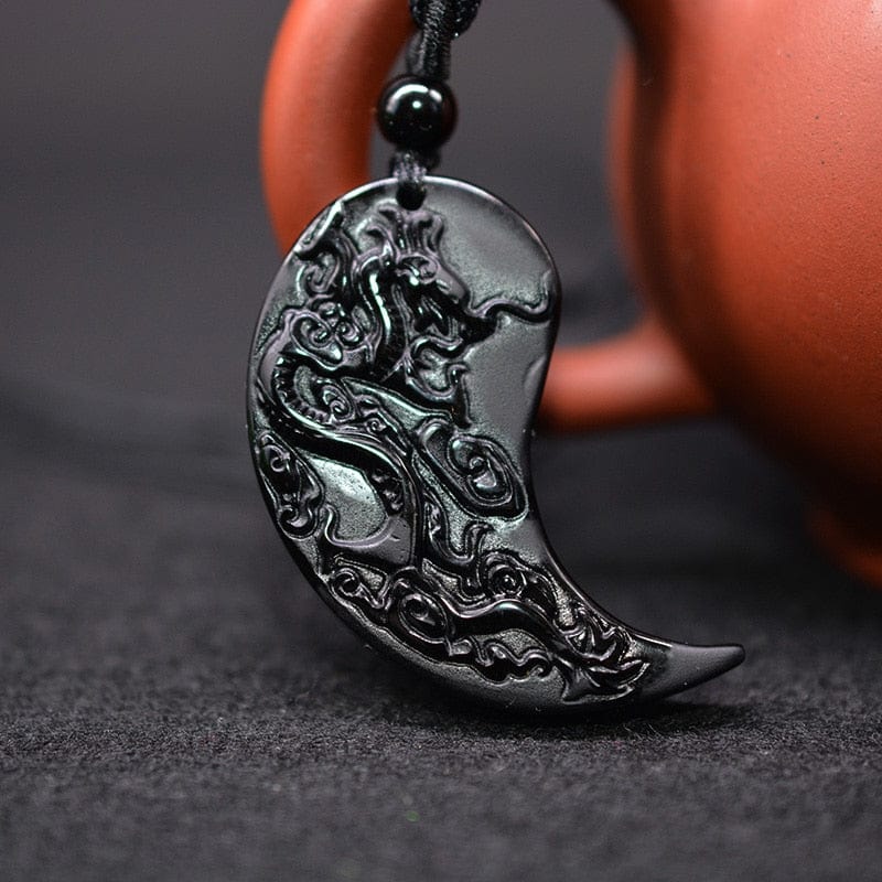 Collier Couple Yin Yang (Séparable) Noir