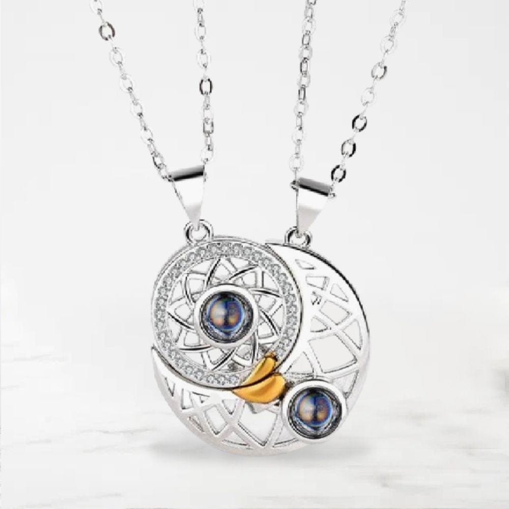 Collier Soleil Et Lune Couple | Quai Des Amours Argent