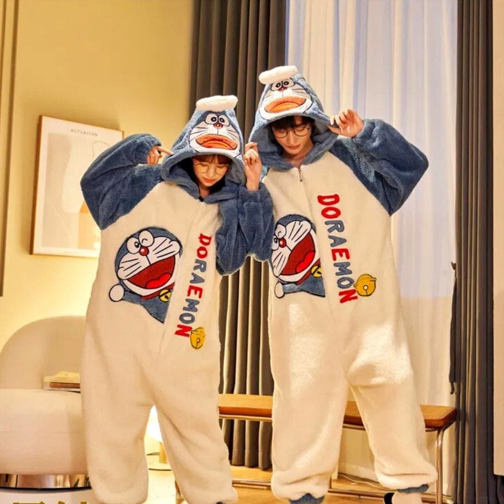 Bleu Blanc / Femme-M Pyjama Couple