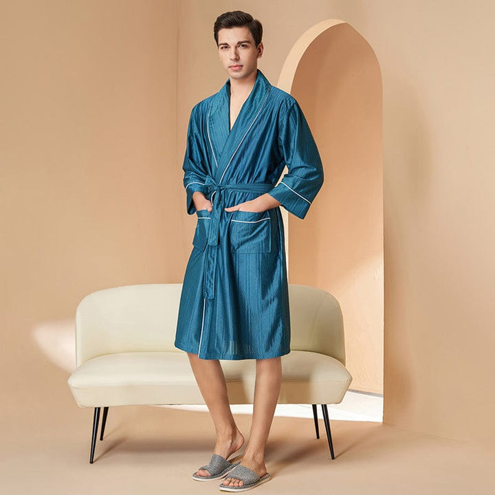 Bleu-Homme / M 40-60KG Peignoir Couple