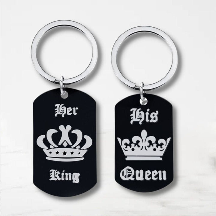 Porte-Clé King Queen Noir