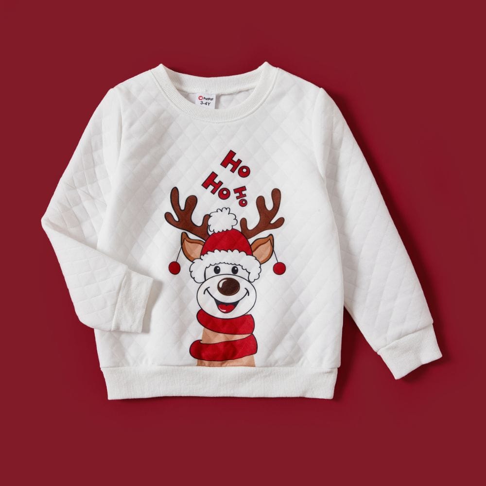 Pull De Noel Famille Avec Bébé Blanc / Enfant 2Ans