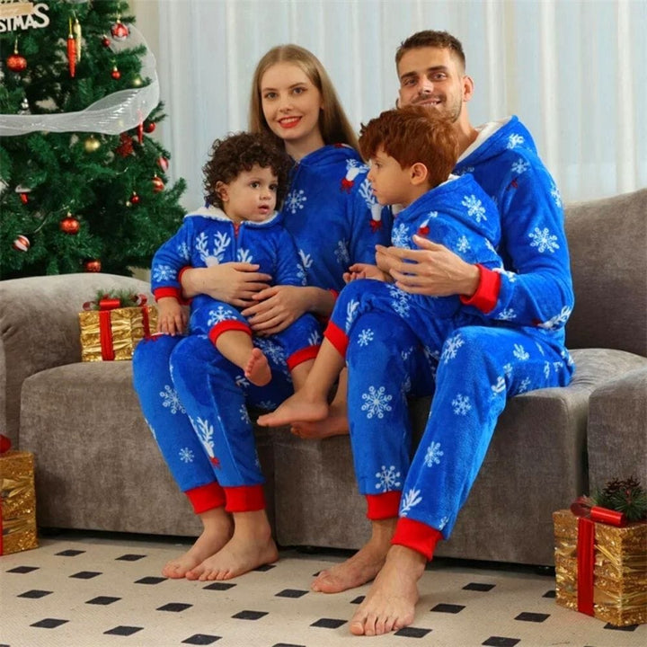 Pyjama Noel Famille Bleu