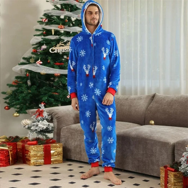 Pyjama Noel Famille Bleu Bleu / Papa-L