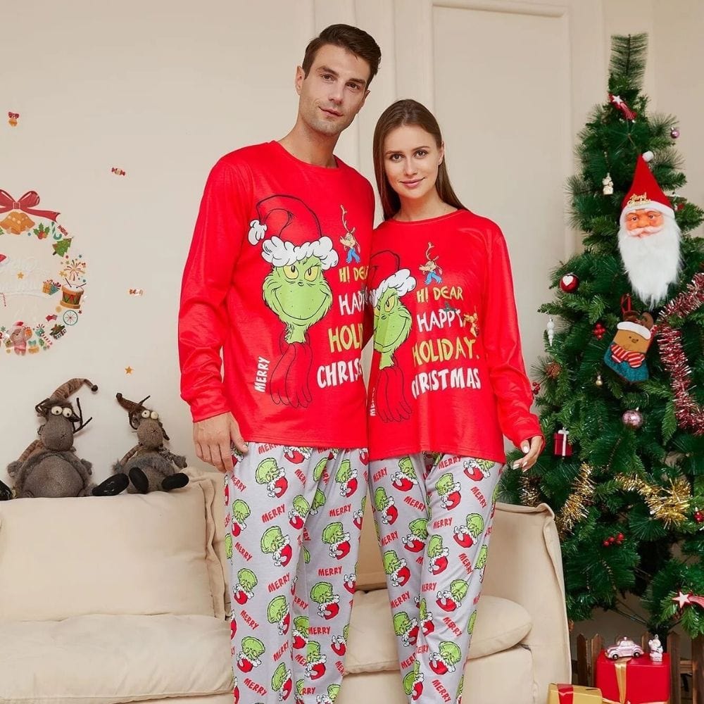 Pyjama de couple discount noel