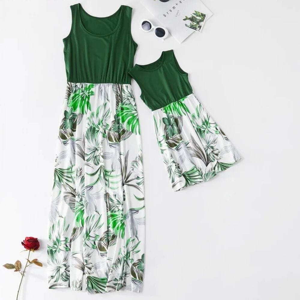 Robe De Telle Mère Telle Fille Vert / Tank / Maman S