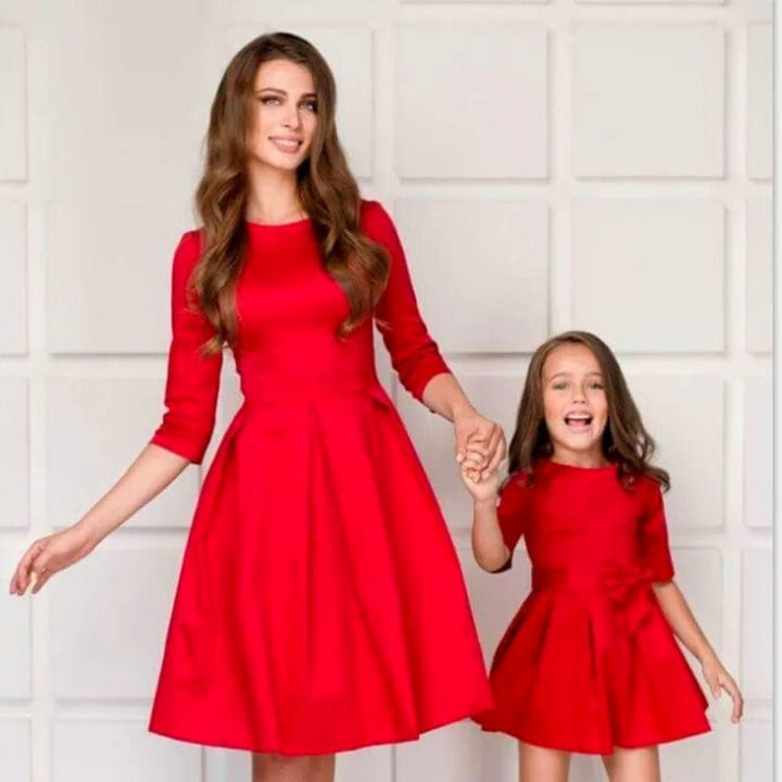 Rouge / Maman S Robe mère fille