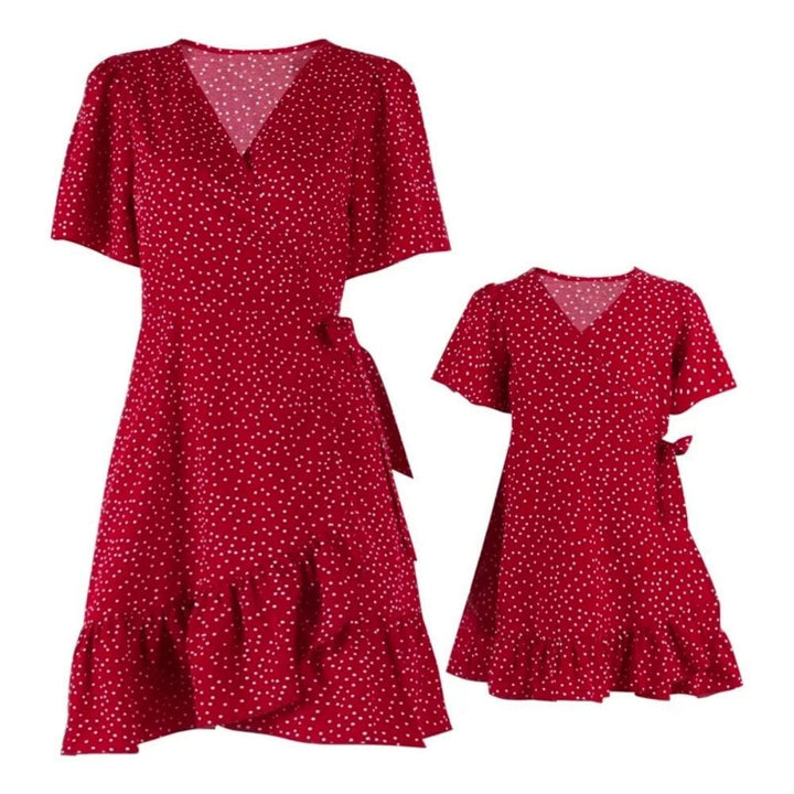 Rouge / Maman S Robe mère fille