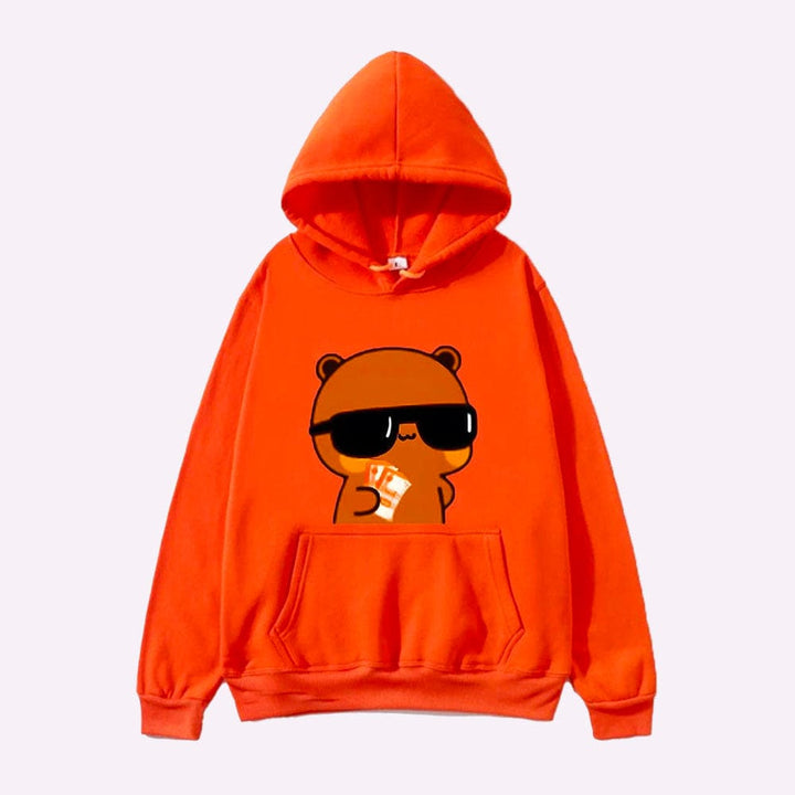 Sweat À Capuche Couple Orange / Lui / S