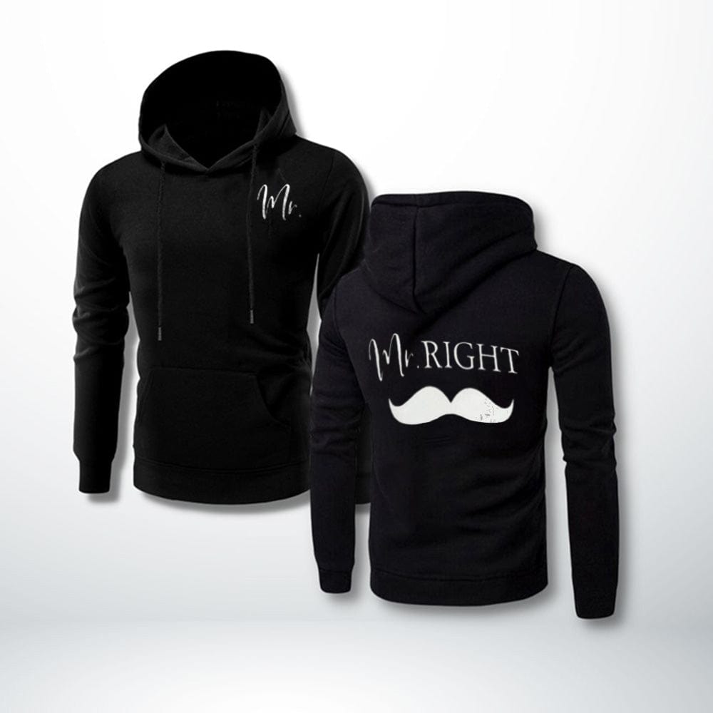 Noir / Mr Right / XS Sweat Couple