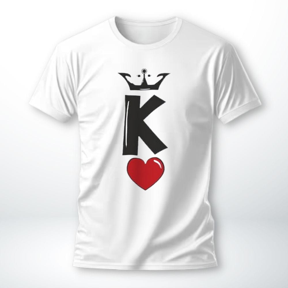 T-Shirt Couple Amoureux King-Blanc / XS