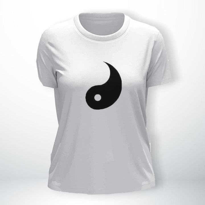 T-Shirt Couple Unisex (Yin Yang) Blanc-Femme / 3XL