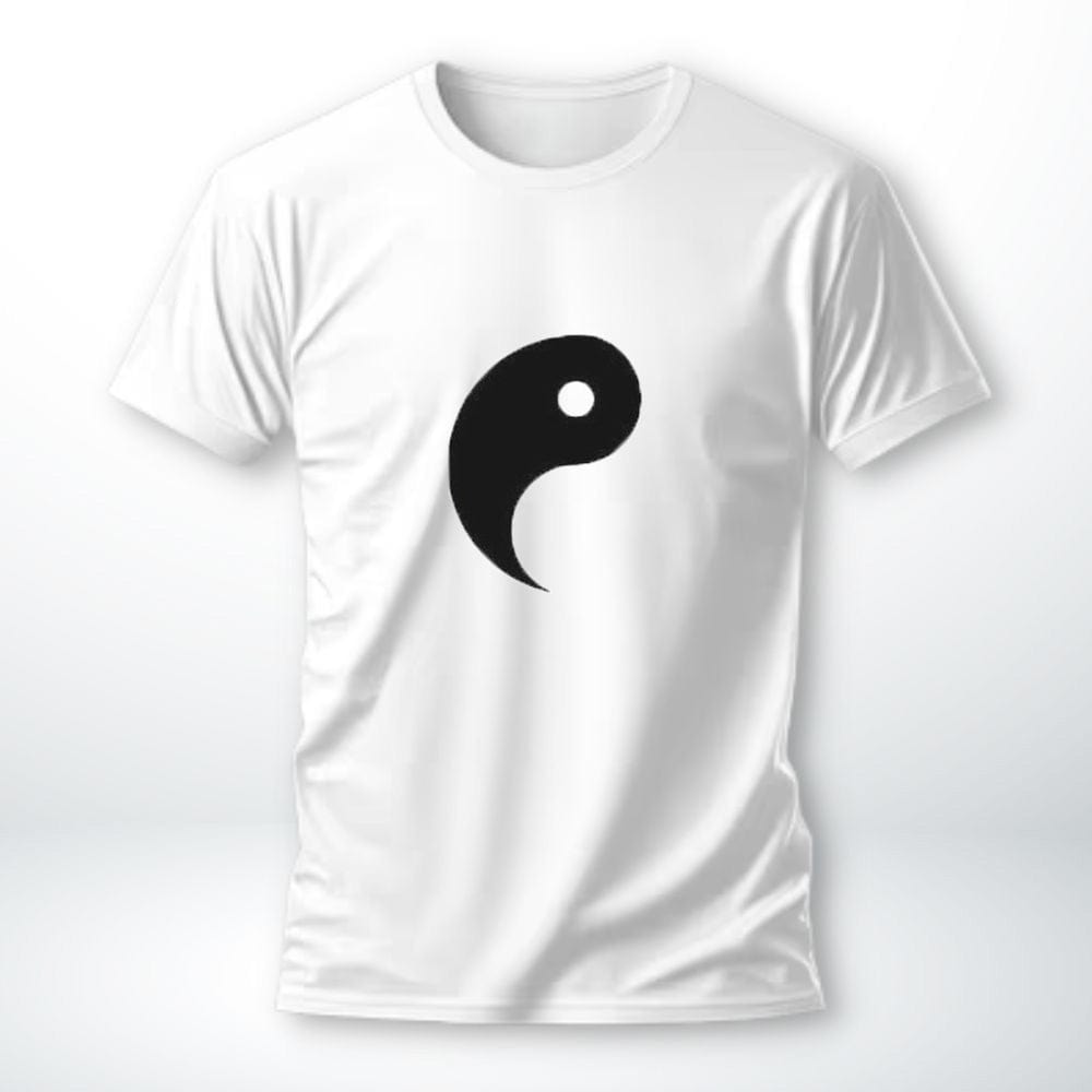 T-Shirt Couple Unisex (Yin Yang) Blanc-Homme / 3XL